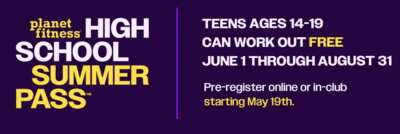 Let's Get Fit, Teenagers! Snag a FREE Summer Pass to Planet Fitness!