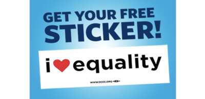 Support Equal Rights – Free “I Heart Equality” Sticker
