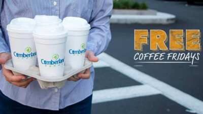 Coffee for Free at Cumberland Farms
