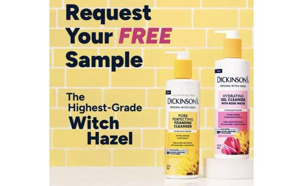 Wash Away Skin Sins: Snag a FREE Dickinson's Witch Hazel Facial Cleanser Sample!