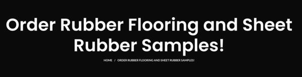 Durable. Reliable. Free Samples of Rubber Flooring Available